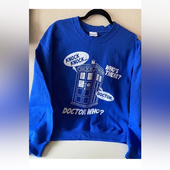 Doctor Who Knock Knock Who’s There Sweatshirt Size Large Unisex - Picture 13 of 15